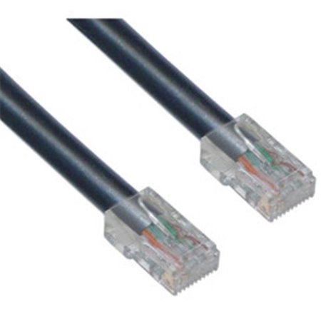 AISH Cat5e Black Ethernet Patch Cable  Bootless  50 foot AI21694
